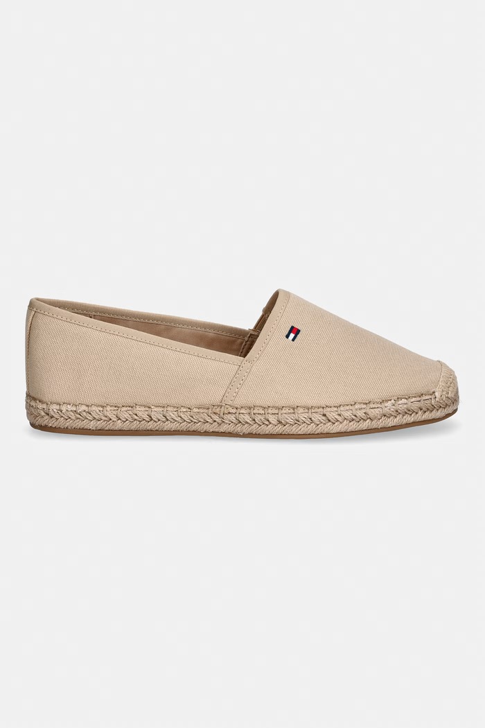 Tommy Hilfiger espadrilky dámske FLAG CANVAS ESPADRILLE FW0FW08541 béžová SS26