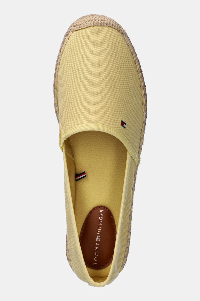 Espadrily dámské FLAG CANVAS ESPADRILLE Tommy Hilfiger FW0FW08541 žlutá