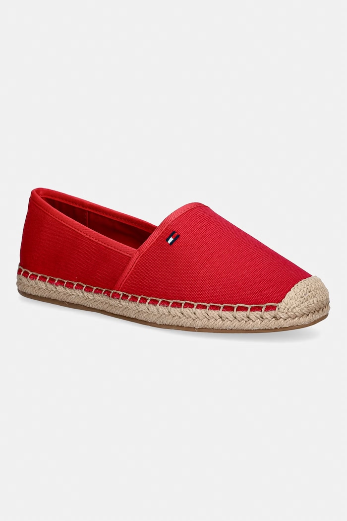Tommy Hilfiger espadrile ženske FLAG CANVAS ESPADRILLE rdeča FW0FW08541