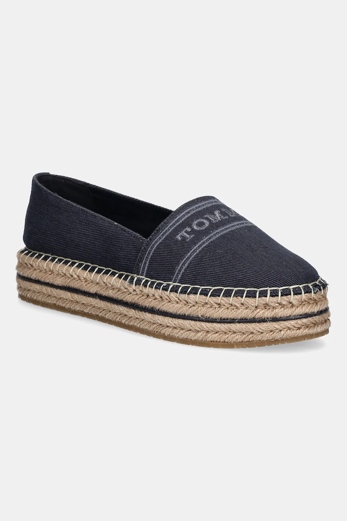 Tommy Hilfiger espadrile DENIM PLATFORM ESPADRILLE textil bleumarin FW0FW08543