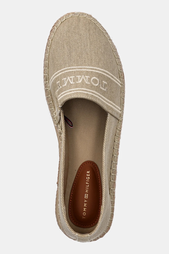 Εσπαντρίγιες Tommy Hilfiger DENIM PLATFORM ESPADRILLE μπεζ FW0FW08543