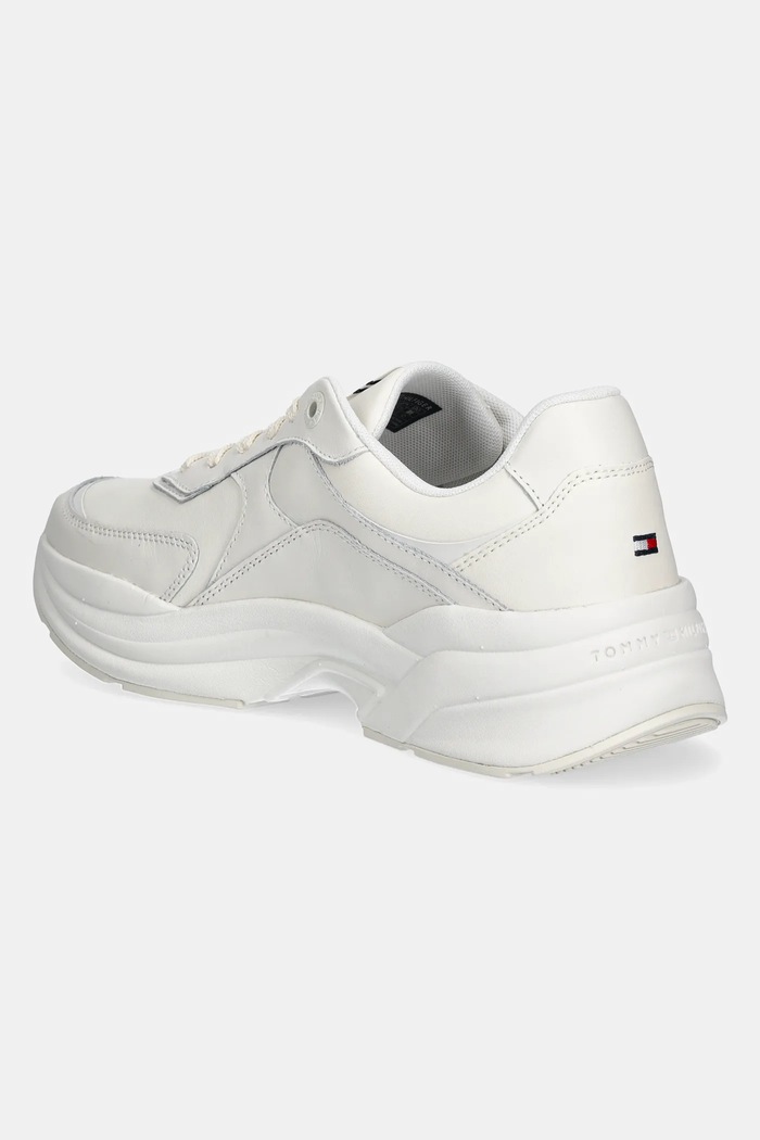 Παπούτσια Δερμάτινα sneakers Tommy Hilfiger IM INES CHUNKY SNEAKER FW0FW08556 λευκό