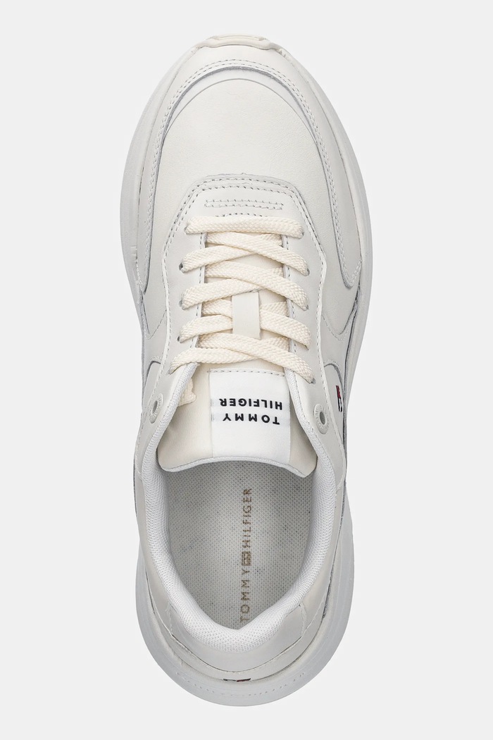 Δερμάτινα sneakers Tommy Hilfiger IM INES CHUNKY SNEAKER λευκό FW0FW08556