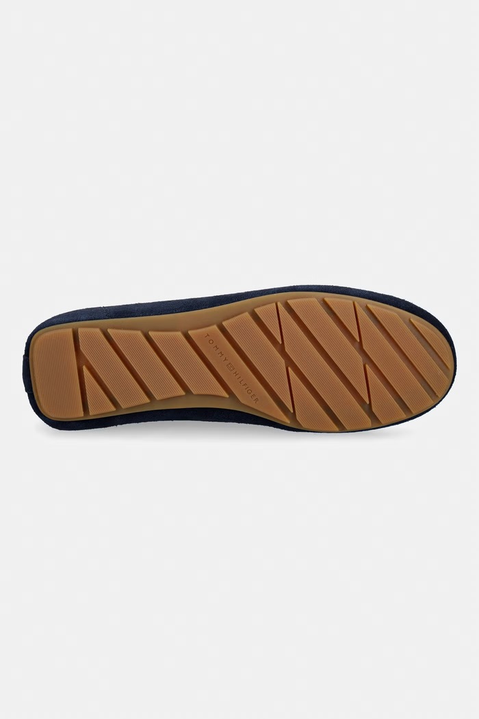 Tommy Hilfiger mokasyny damskie zamszowe FLAG SOFT SUEDE DRIVER LOAFER FW0FW08558 granatowy