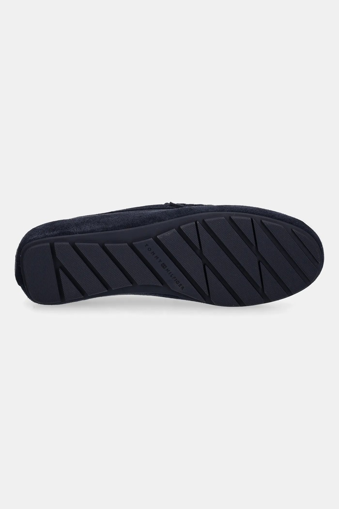 Tommy Hilfiger mokasyny damskie zamszowe FLAG SOFT SUEDE DRIVER LOAFER FW0FW08558 granatowy