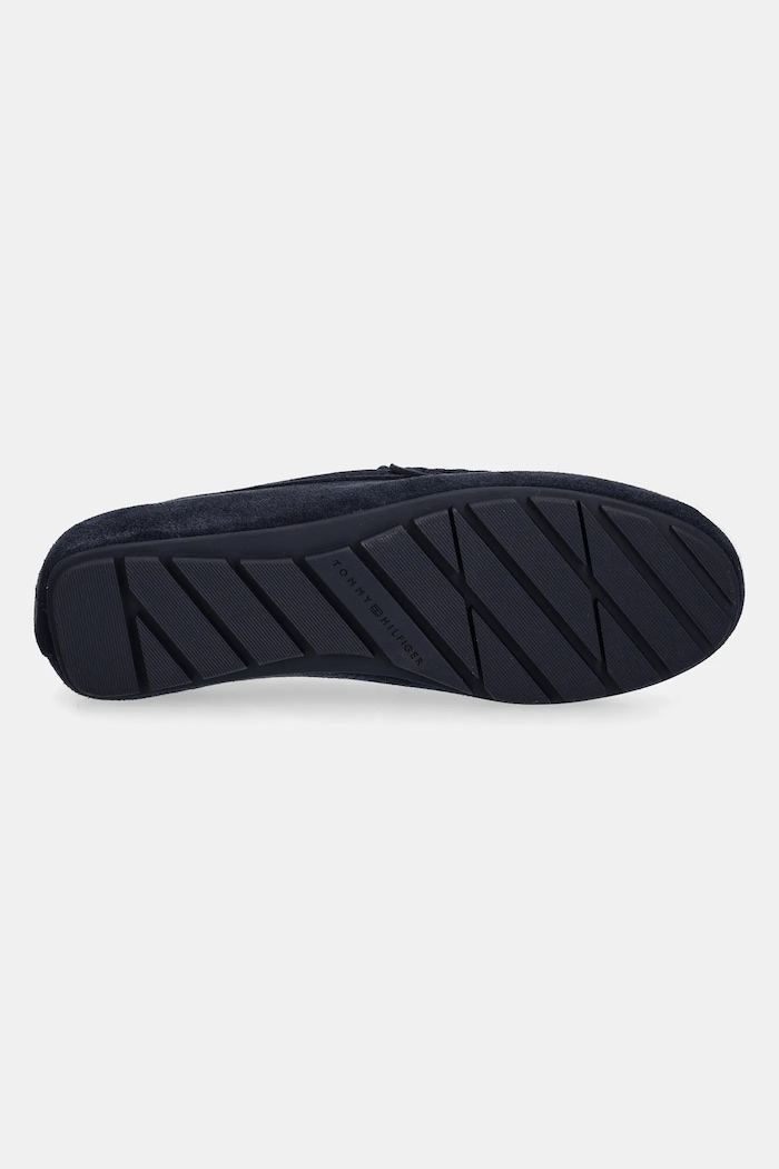 Tommy Hilfiger mokasyny damskie zamszowe FLAG SOFT SUEDE DRIVER LOAFER FW0FW08558 granatowy