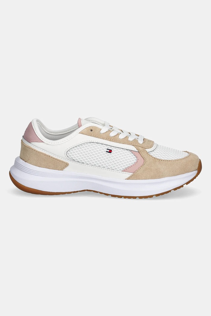 Sneakers boty Tommy Hilfiger SPORTY RUNNER FW0FW08644 béžová SS25