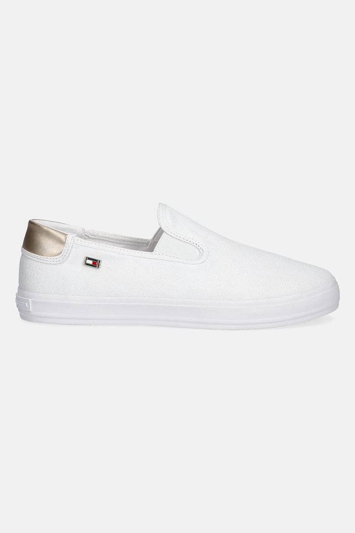 Πάνινα παπούτσια Tommy Hilfiger VULC CANVAS SLIP-ON SNEAKER FW0FW08645 λευκό SS25
