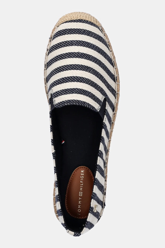 Tommy Hilfiger espadrilles NAUTICAL STRIPE ESPADRILLE sötétkék FW0FW08653