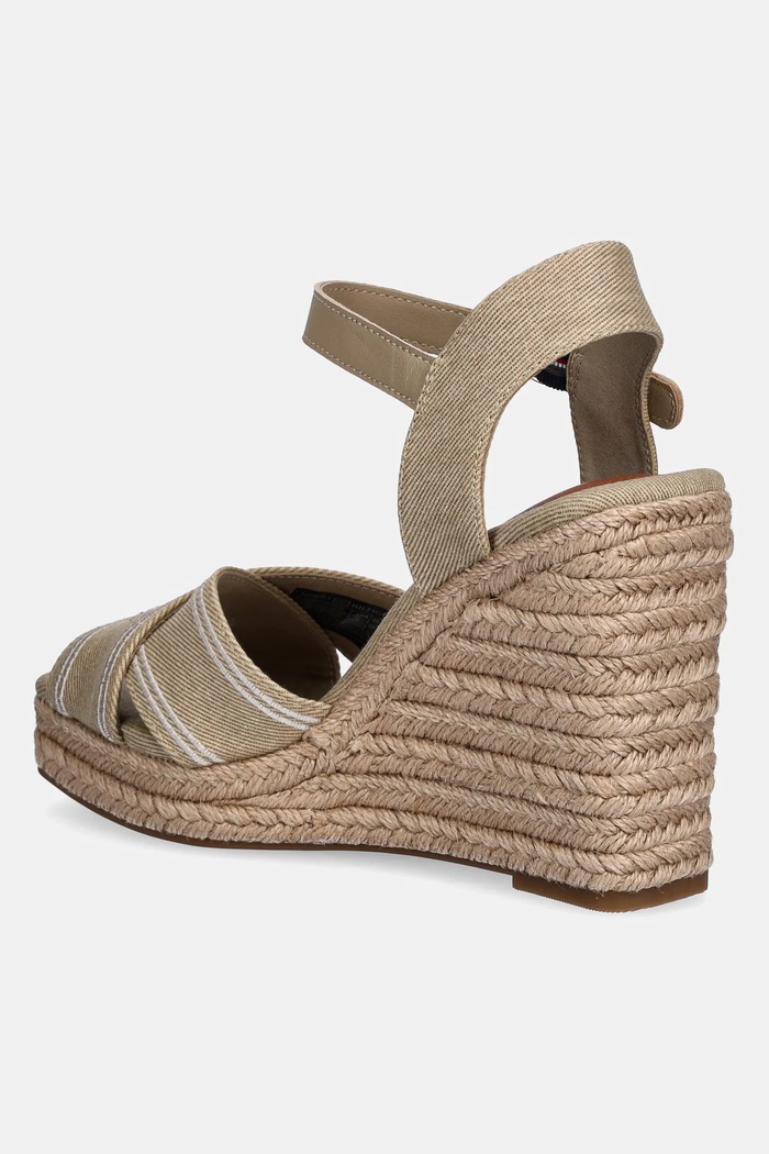 Încălțăminte Tommy Hilfiger sandale TOMMY HILFIGER ESPAD HIGH WEDGE FW0FW08668 bej