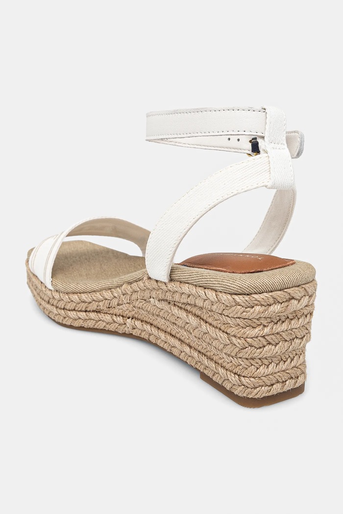 Încălțăminte Tommy Hilfiger sandale TOMMY HILFIGER ESPAD MID WEDGE FW0FW08805 alb