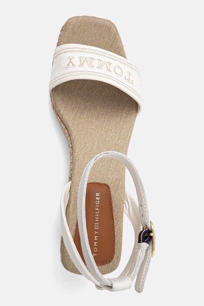 Tommy Hilfiger sandale TOMMY HILFIGER ESPAD MID WEDGE alb FW0FW08805