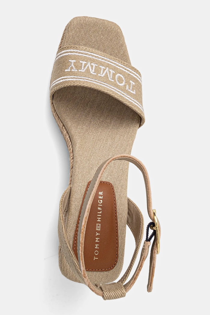 Sandale Tommy Hilfiger TOMMY HILFIGER ESPAD MID WEDGE bež FW0FW08805