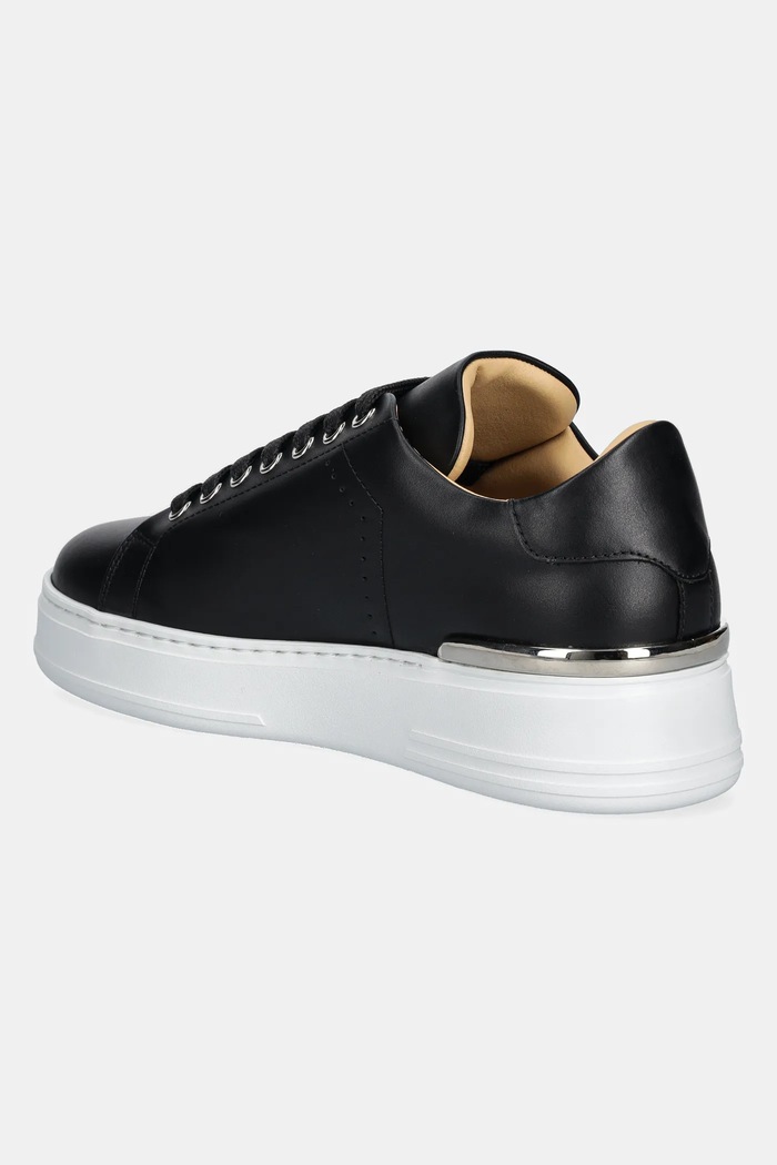 Obuv Kožené tenisky Philipp Plein Nappa Lo-Top Hexagon USC0670.PLE010N.02 čierna