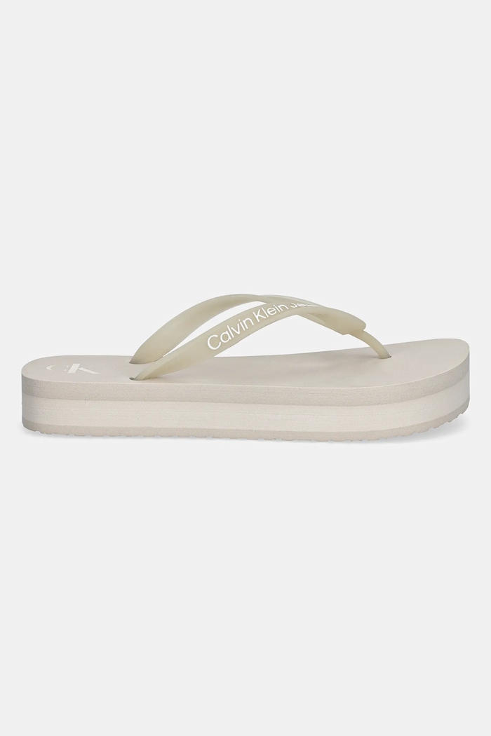 Calvin Klein Jeans slapi BEACH SANDAL FLATFORM TPU YW0YW01830 bej SS25