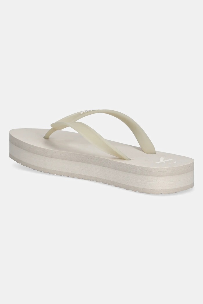 Încălțăminte Calvin Klein Jeans slapi BEACH SANDAL FLATFORM TPU YW0YW01830 bej
