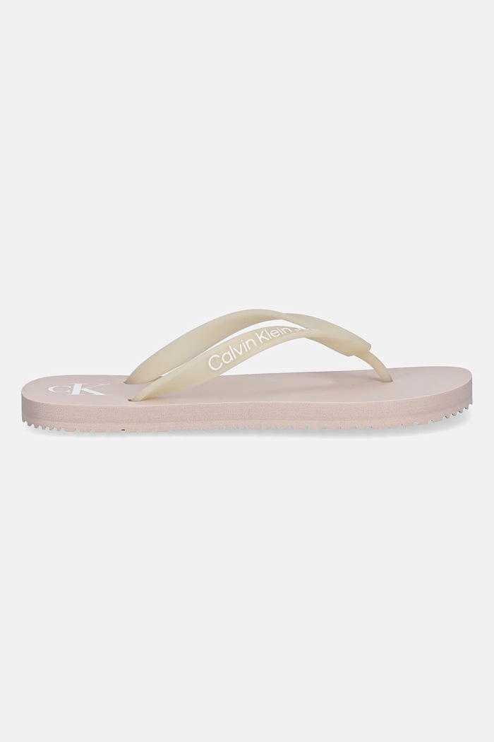 Šľapky Calvin Klein Jeans BEACH SANDAL TRANSPARENT TPU YW0YW01829 béžová SS25