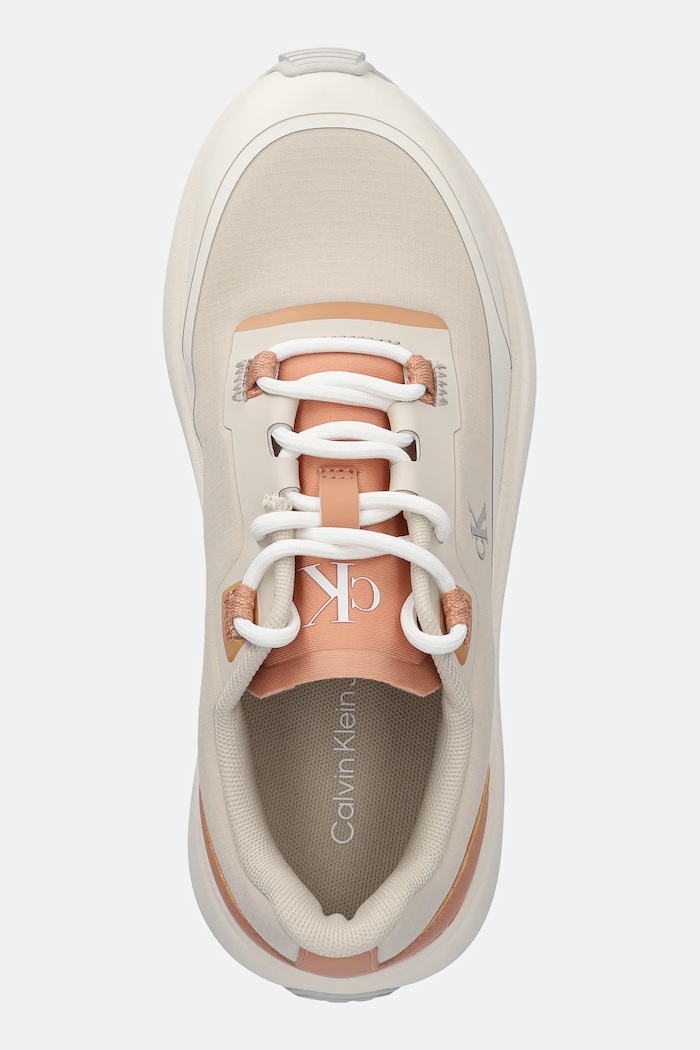 Tenisky Calvin Klein Jeans ATHLEISURE RUNNER LACEUP NT béžová YW0YW01823