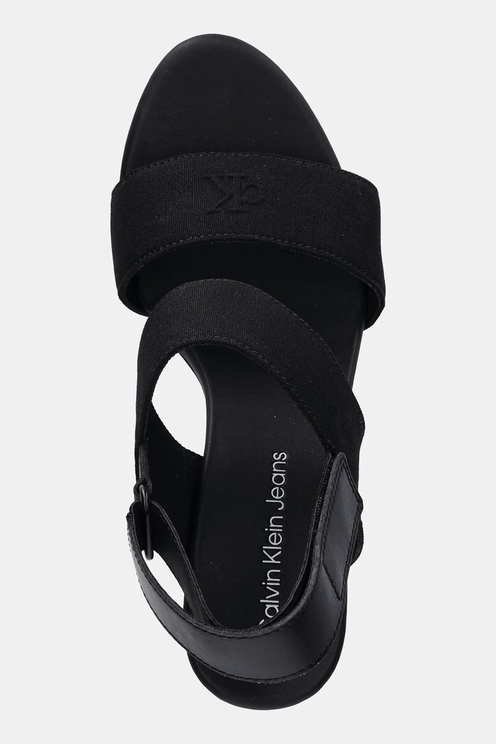Calvin Klein Jeans sandale WEDGE SANDAL WEBBING IN negru YW0YW01790