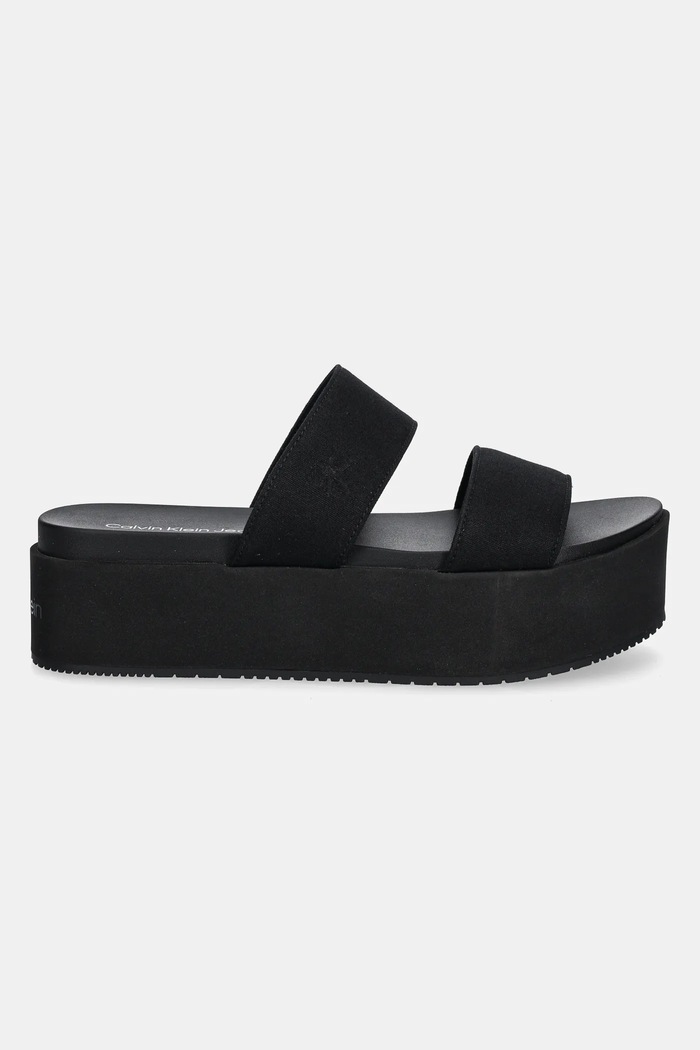 Šľapky Calvin Klein Jeans FLATFORM SANDAL WEBBING IN YW0YW01789 čierna SS25