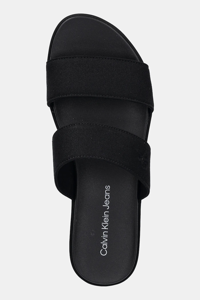Šľapky Calvin Klein Jeans FLATFORM SANDAL WEBBING IN čierna YW0YW01789