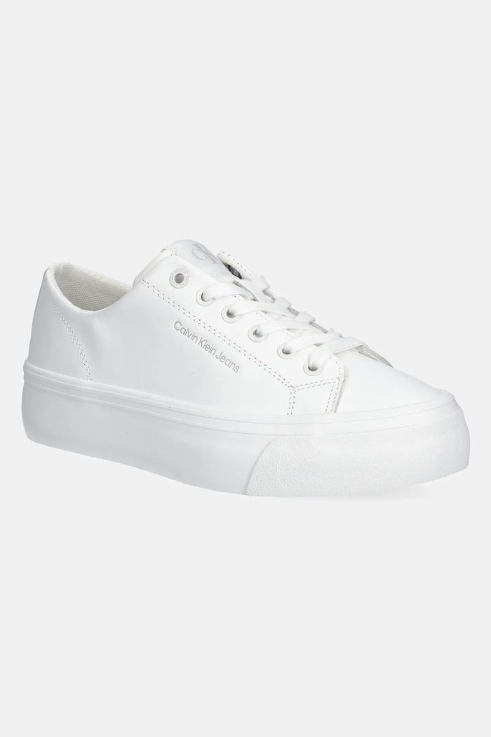 Calvin Klein Jeans Sneakers VULC FLATFORM LOW MG LTH alb YW0YW01771