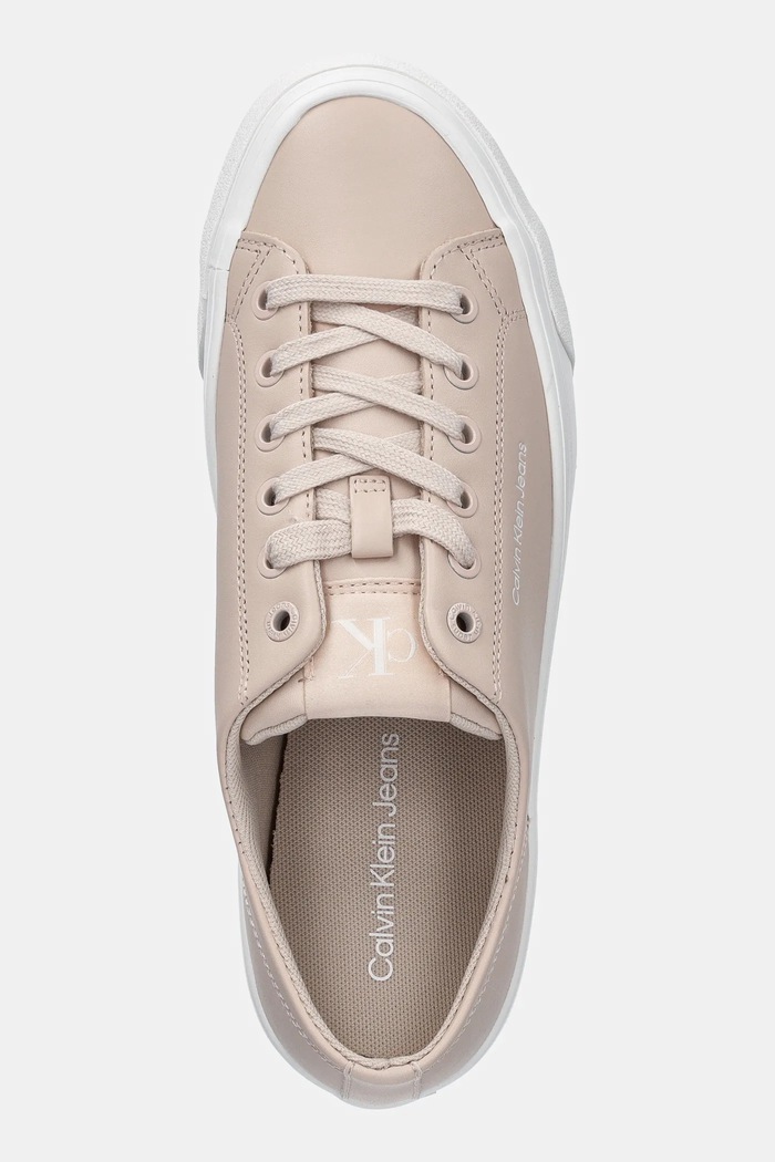 Sneakers Calvin Klein Jeans VULC FLATFORM LOW MG LTH πορτοκαλί YW0YW01771
