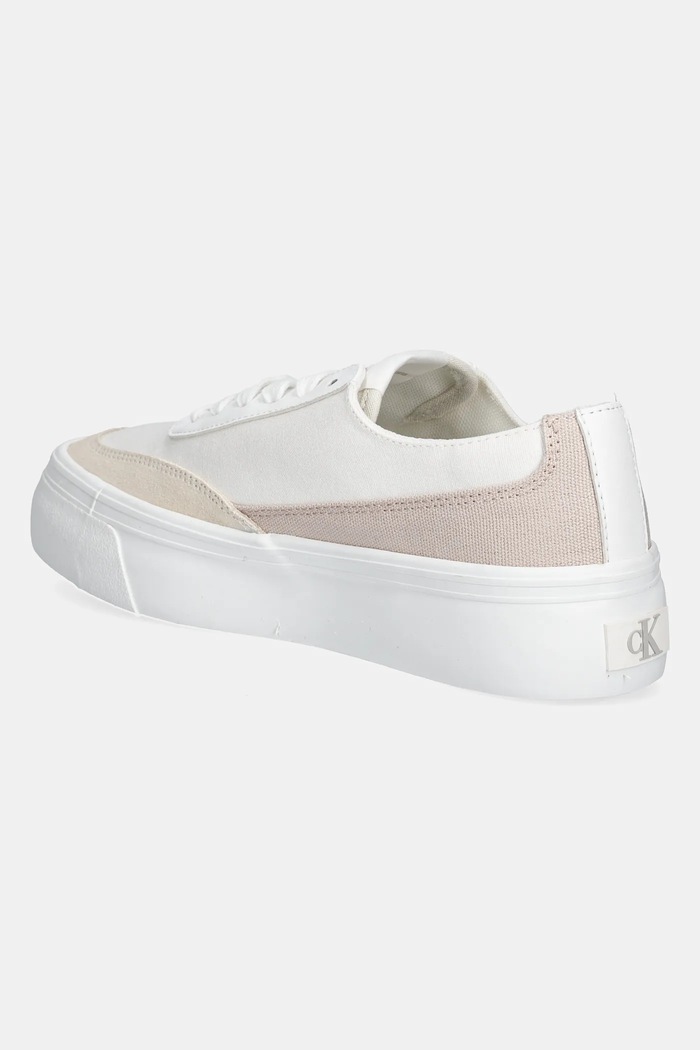 Παπούτσια Πάνινα παπούτσια Calvin Klein Jeans VULC FLATFORM LOW CV MIX MG YW0YW01770 λευκό