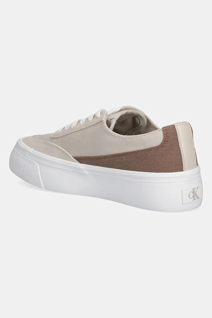 Obuwie Calvin Klein Jeans tenisówki VULC FLATFORM LOW CV MIX MG YW0YW01770 beżowy