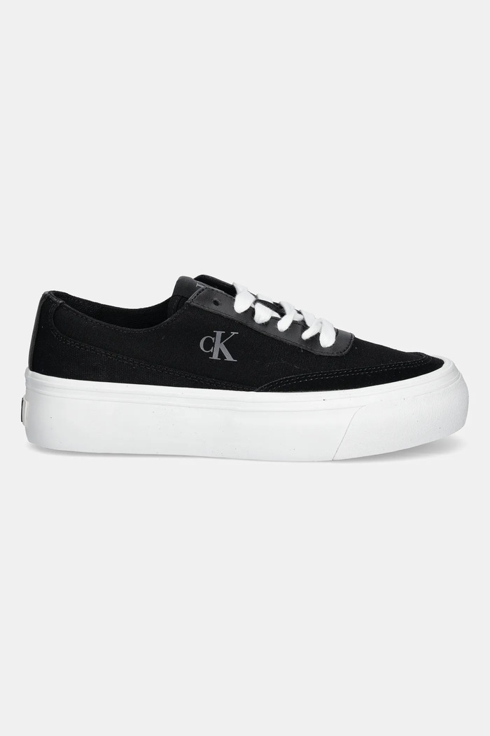 Πάνινα παπούτσια Calvin Klein Jeans VULC FLATFORM LOW CV MIX MG YW0YW01770 μαύρο SS25