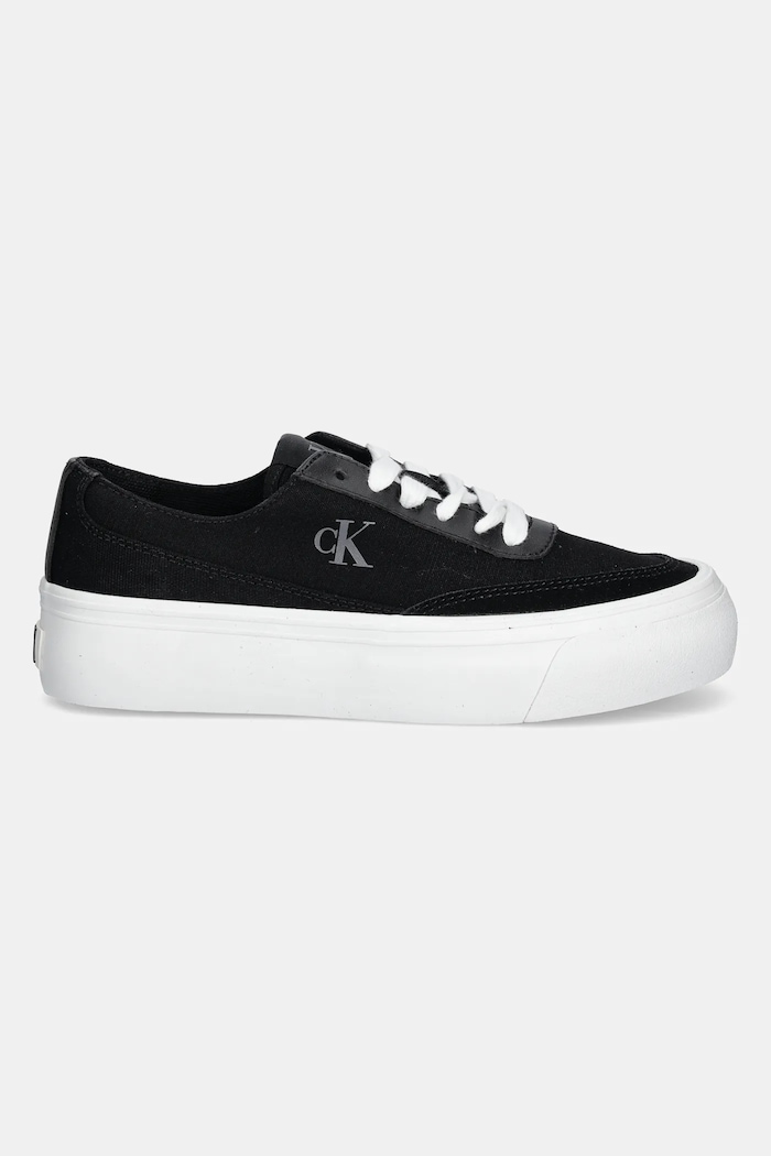 Πάνινα παπούτσια Calvin Klein Jeans VULC FLATFORM LOW CV MIX MG YW0YW01770 μαύρο SS25