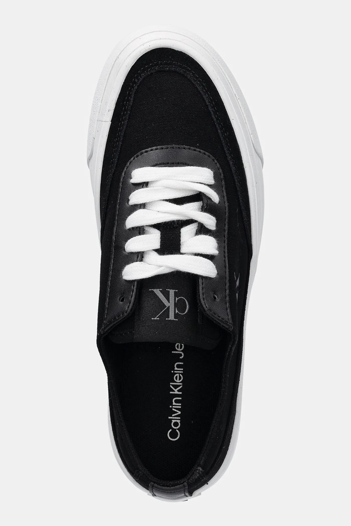 Πάνινα παπούτσια Calvin Klein Jeans VULC FLATFORM LOW CV MIX MG μαύρο YW0YW01770