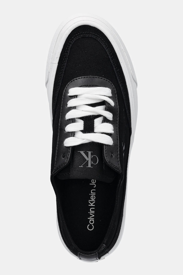 Πάνινα παπούτσια Calvin Klein Jeans VULC FLATFORM LOW CV MIX MG μαύρο YW0YW01770