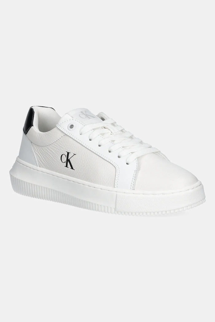 Маратонки Calvin Klein Jeans CHUNKY CUPSOLE LOW MG гладка кожа бял YW0YW01769