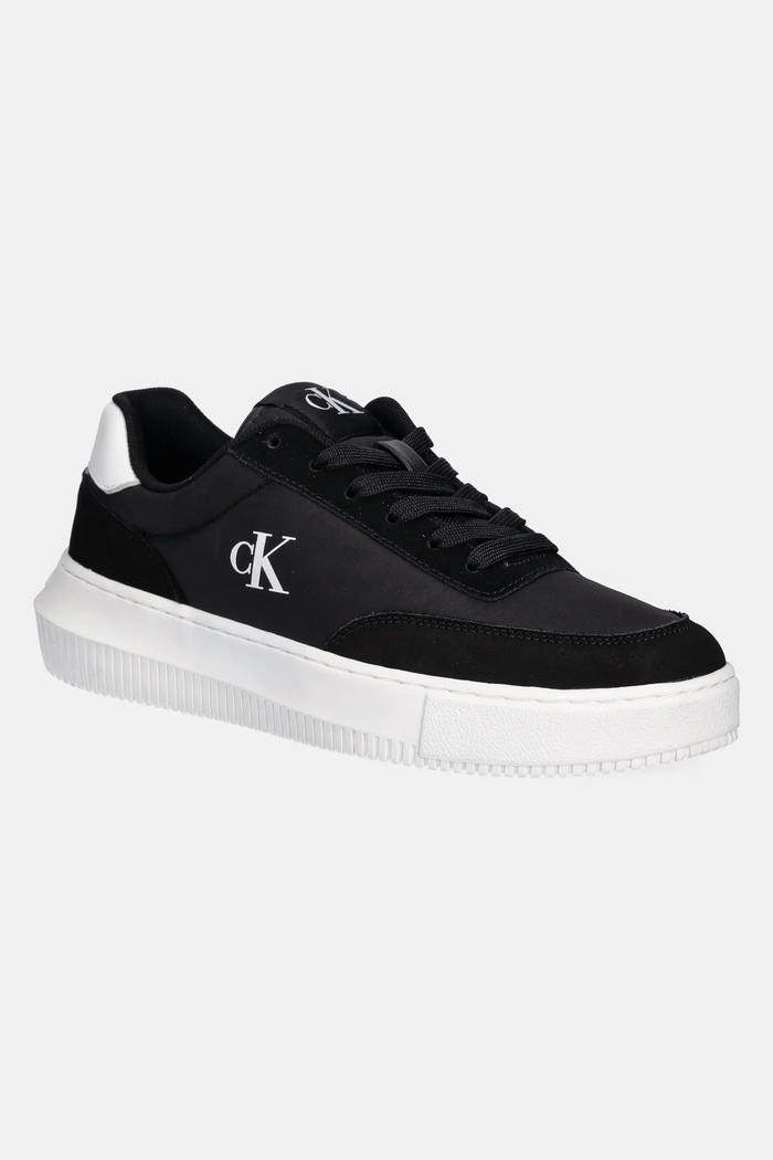 Маратонки Calvin Klein Jeans CHUNKY CUPSOLE LOW MIX IN велур черен YW0YW01768