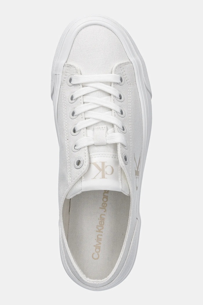 Calvin Klein Jeans VULC FLATFORM LOW CV MG sneakers da donna bianco YW0YW01763