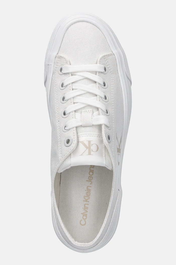 Calvin Klein Jeans VULC FLATFORM LOW CV MG sneakers da donna bianco YW0YW01763
