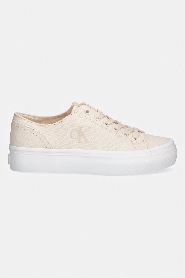 Calvin Klein Jeans VULC FLATFORM LOW CV MG teniși femei YW0YW01763 bej SS26