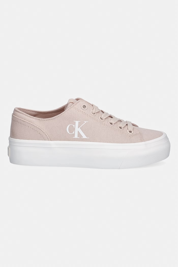Calvin Klein Jeans VULC FLATFORM LOW CV MG teniși de femei YW0YW01763 roz SS26