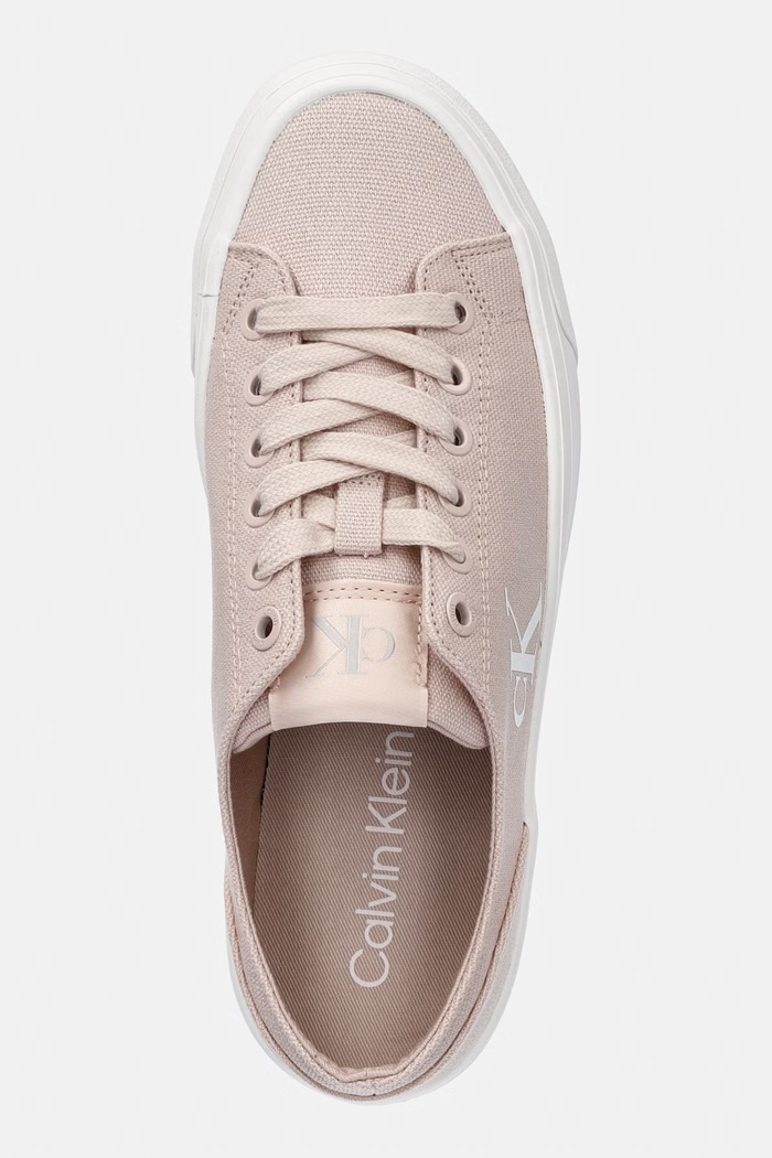 Calvin Klein Jeans VULC FLATFORM LOW CV MG teniși de femei roz YW0YW01763