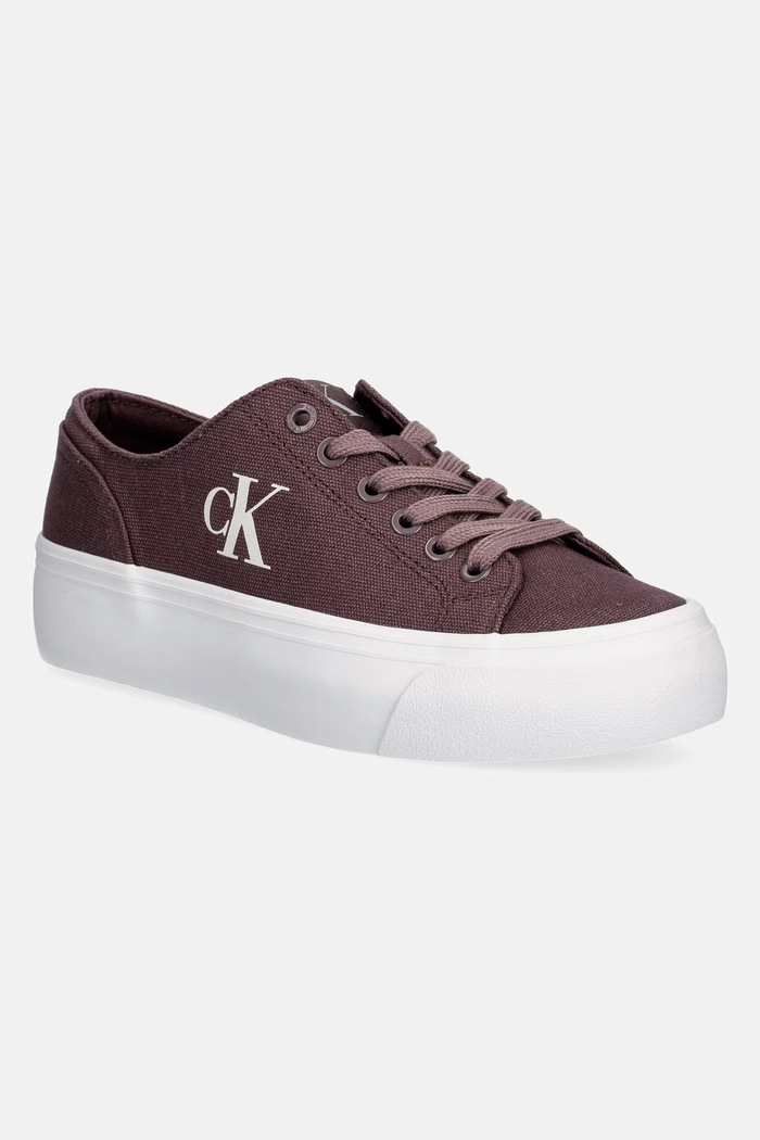 Calvin Klein Jeans VULC FLATFORM LOW CV MG teniși femei maro YW0YW01763
