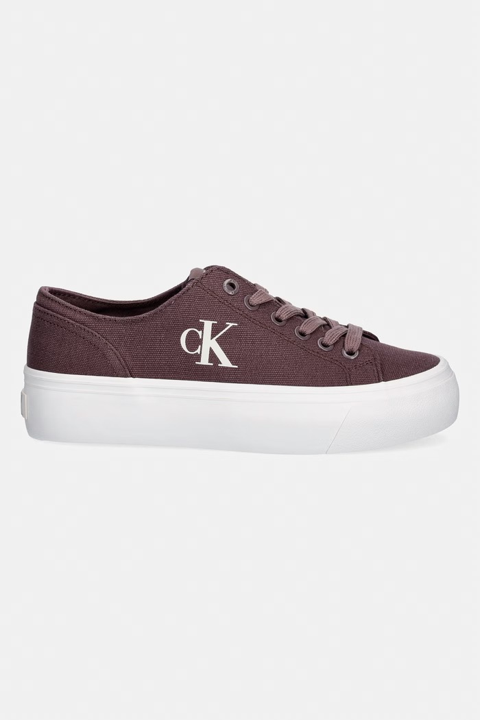 Calvin Klein Jeans VULC FLATFORM LOW CV MG teniși femei YW0YW01763 maro SS26