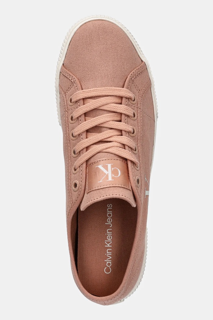 Πάνινα παπούτσια Calvin Klein Jeans ESS VULC LOW CV MG WN πορτοκαλί YW0YW01762