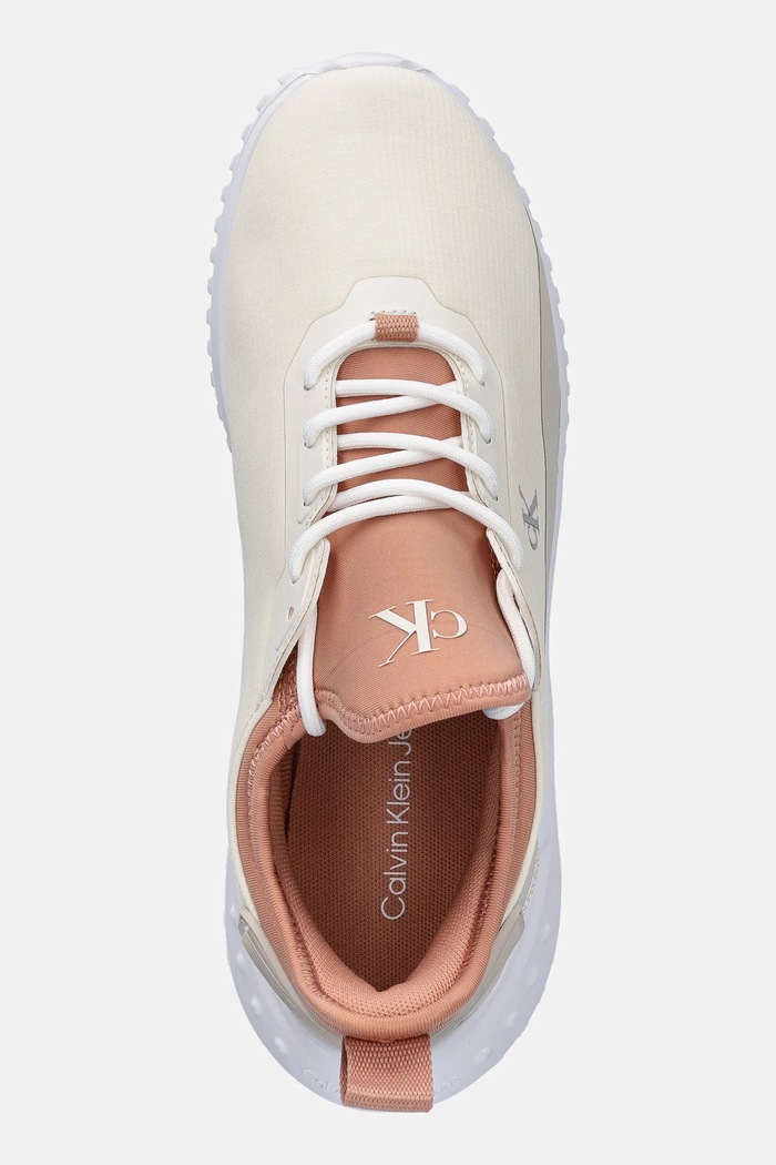 Calvin Klein Jeans sneakersy EVA RUNNER LOW LACE MIX IN beżowy YW0YW01759