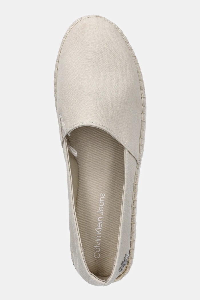 Calvin Klein Jeans espadryle FLATFORM ESPADRILLE MG/HDW beżowy YW0YW01737