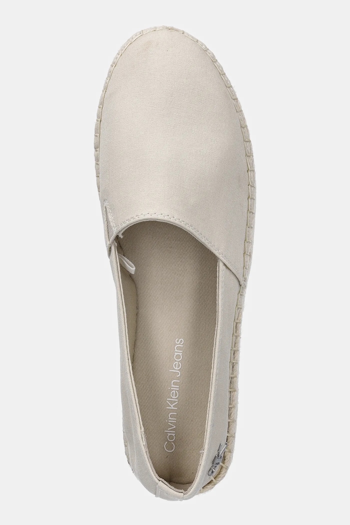 Calvin Klein Jeans espadryle FLATFORM ESPADRILLE MG/HDW beżowy YW0YW01737