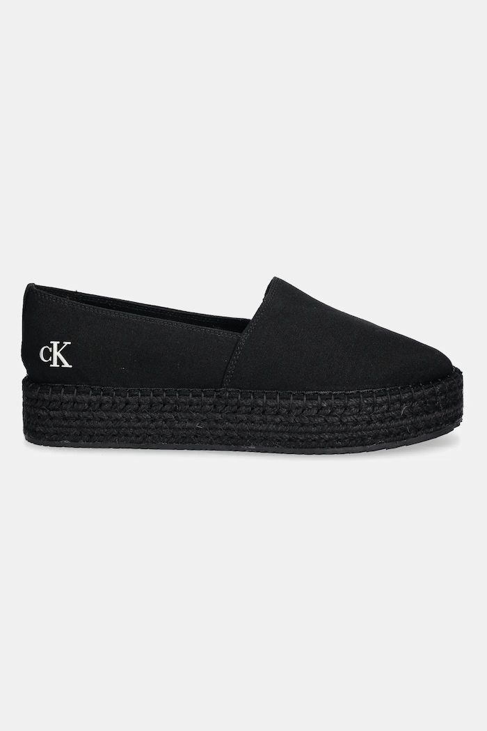 Εσπαντρίγιες Calvin Klein Jeans FLATFORM ESPADRILLE MG/HDW YW0YW01737 μαύρο SS25