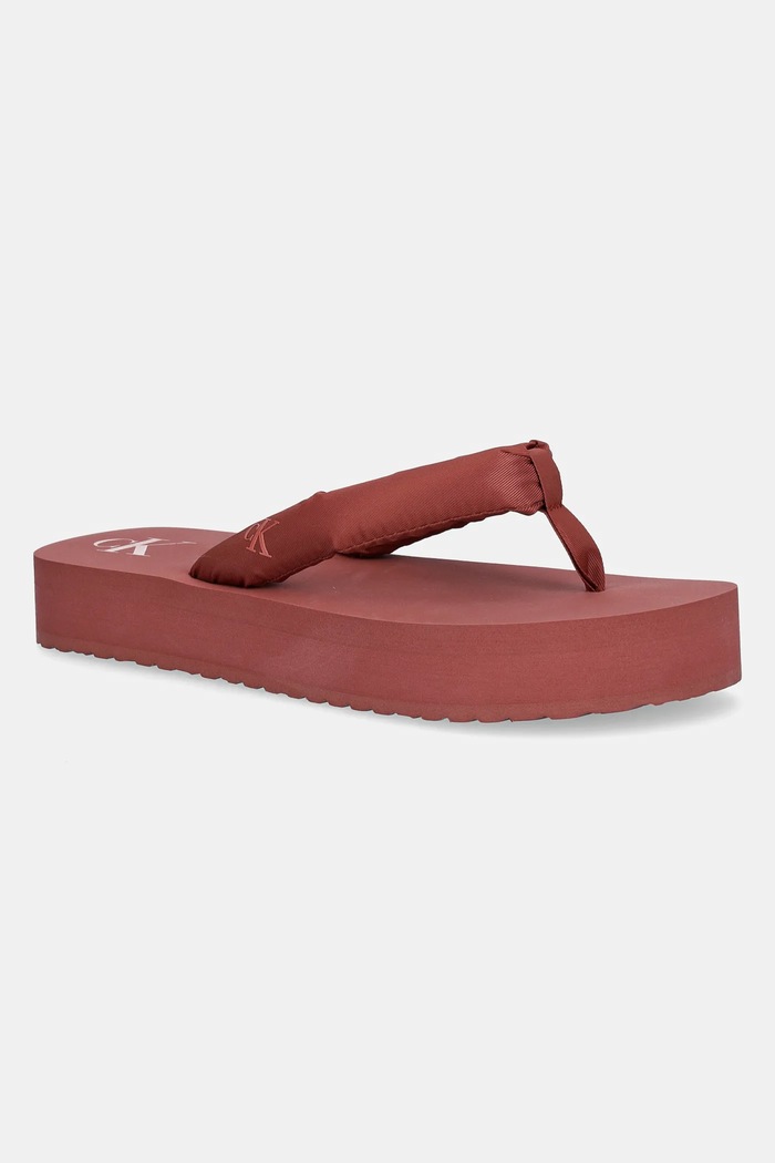 Джапанки Calvin Klein Jeans BEACH SANDAL FLATFORM TTXR SATIN платформа розов YW0YW01723