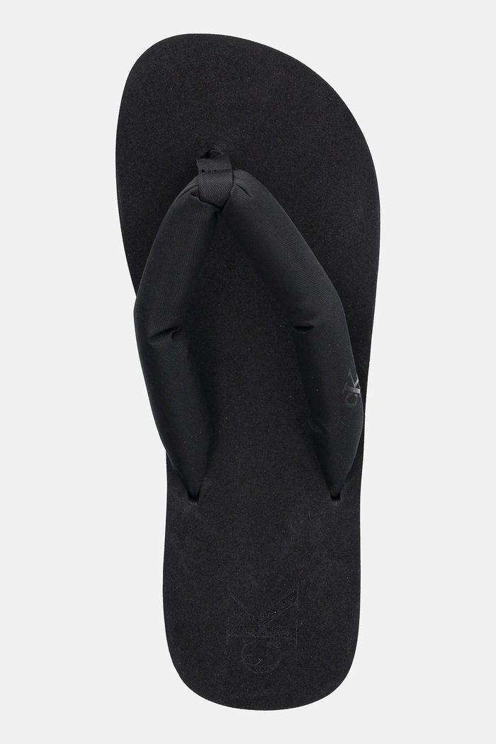 Σαγιονάρες Calvin Klein Jeans BEACH SANDAL FLATFORM TTXR SATIN μαύρο YW0YW01723