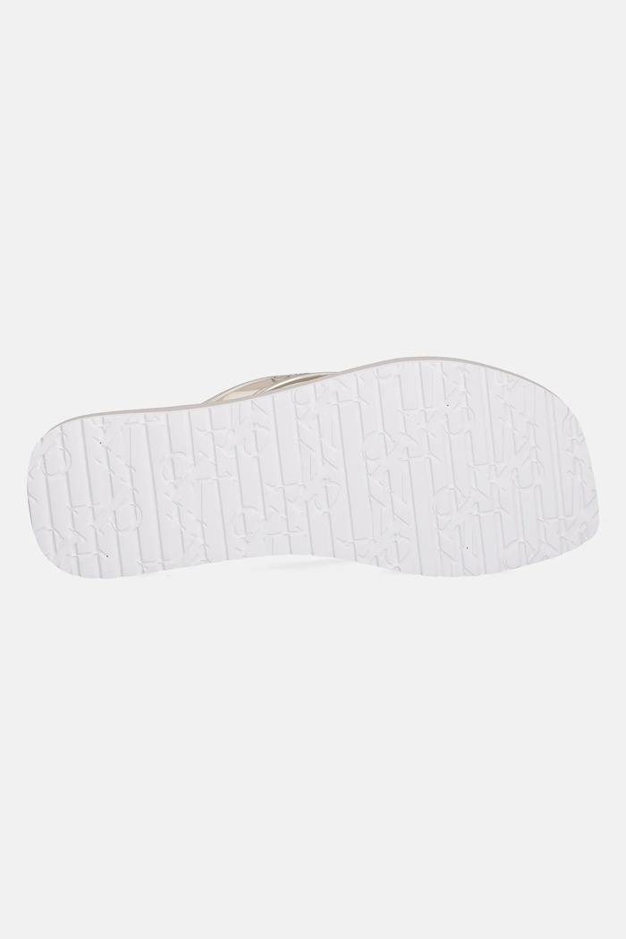 Šľapky Calvin Klein Jeans THONG+ TPU METALLIC YW0YW01720 béžová